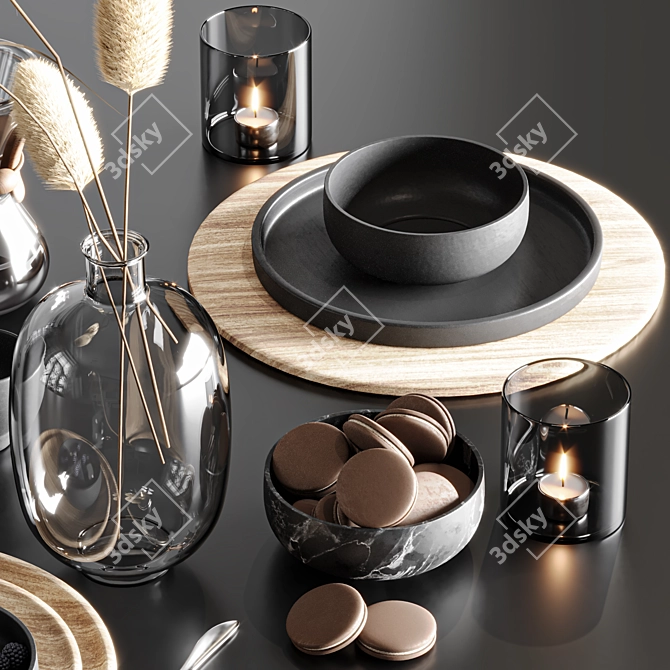 Kitchen Accessories Set 3D Model 3D model image 1