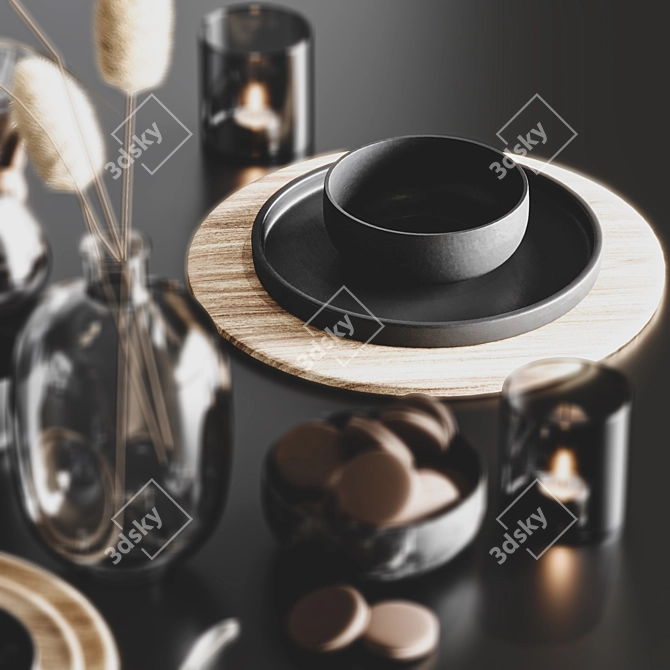 Kitchen Accessories Set 3D Model 3D model image 3