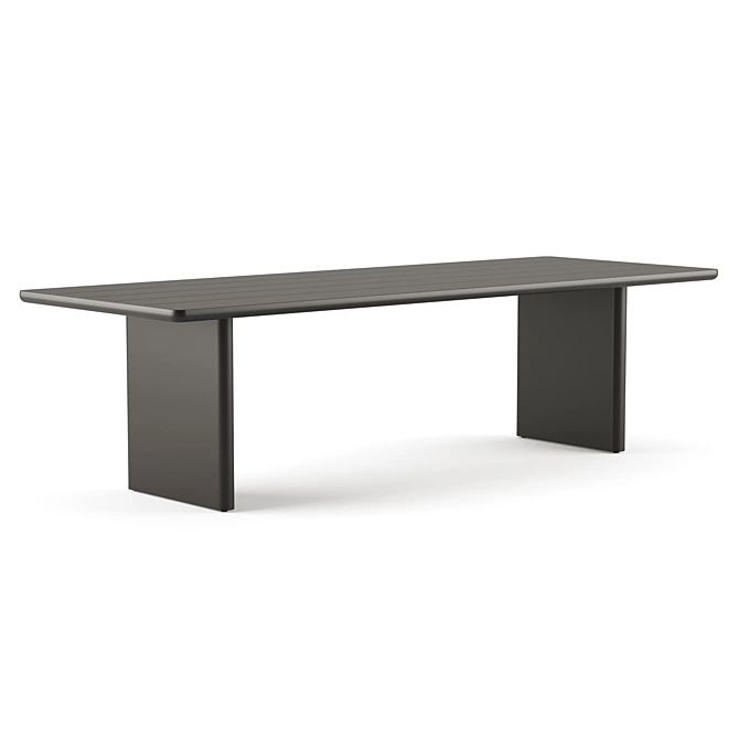 RH Palma Rectangular Aluminum Dining Table 3D model image 2