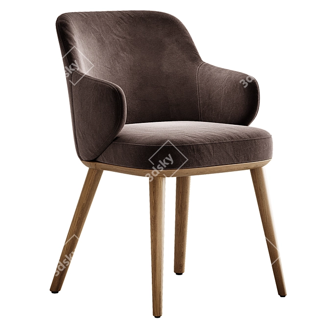 Sleek FOYER Chair - Modern Elegance 3D model image 1