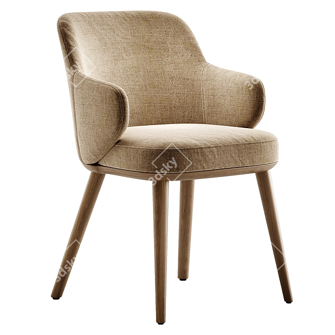 Sleek FOYER Chair - Modern Elegance 3D model image 2