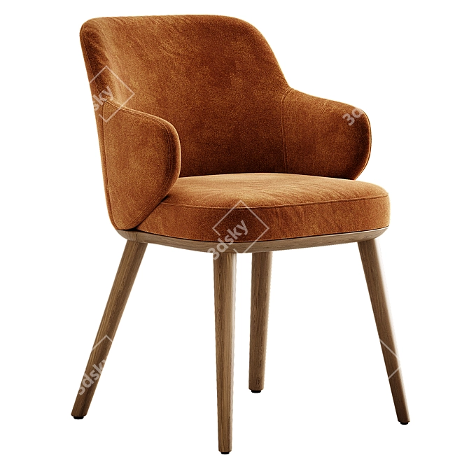 Sleek FOYER Chair - Modern Elegance 3D model image 4