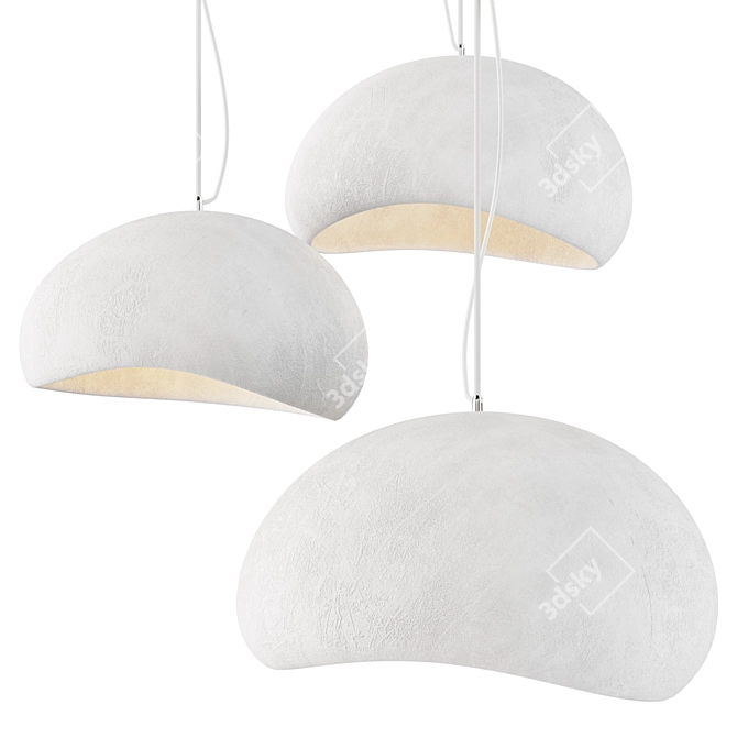 Unique Rough Chandelier B 3D model image 1