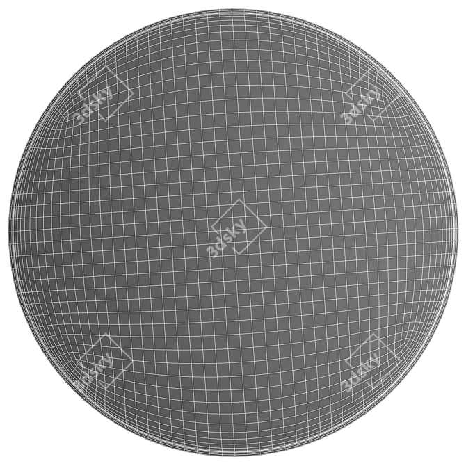 Parklon Circular Mat Green Peas 3D model image 5