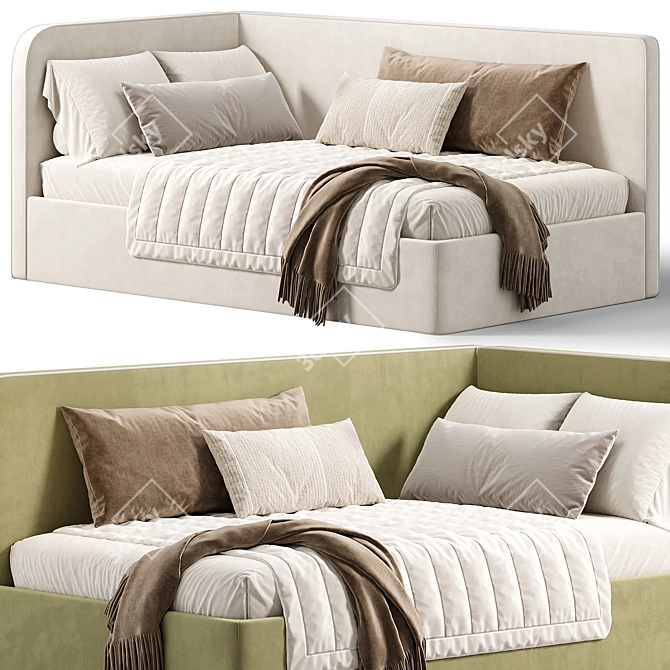 Roxy Sofa-Bed: Stylish Compact Multifunctional 3D model image 4