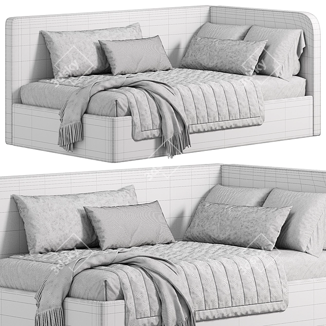 Roxy Sofa-Bed: Stylish Compact Multifunctional 3D model image 6