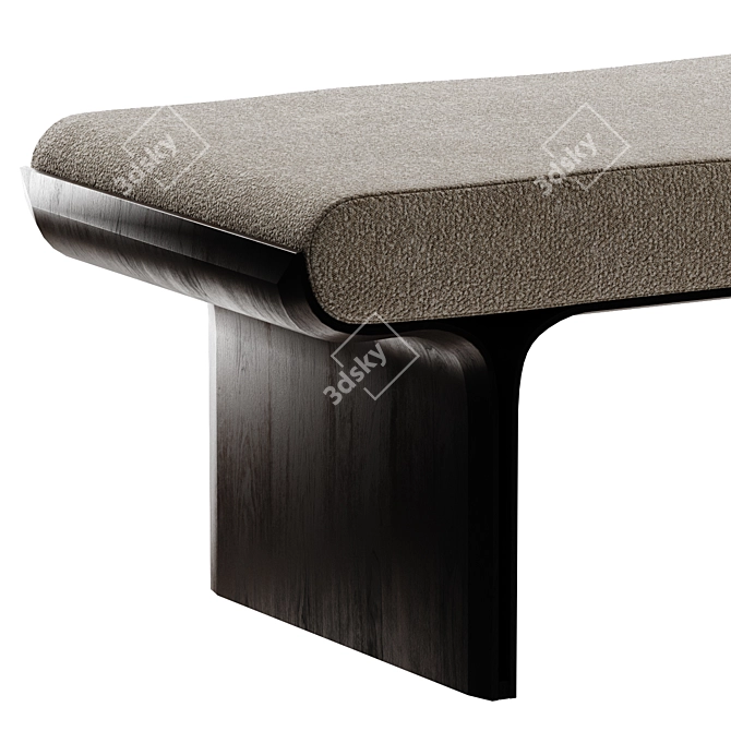 Elegant Marengo Banquette 3D model image 2