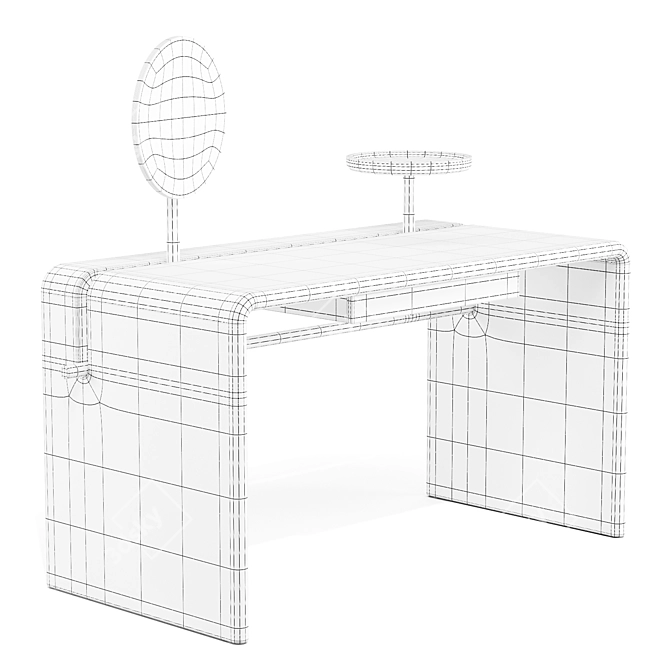Butter Toiletta Writing Desk 3D model image 6