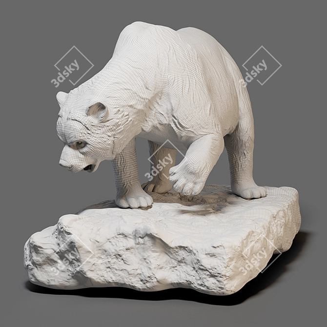 Bear Sculpture 3D Model 3D model image 6