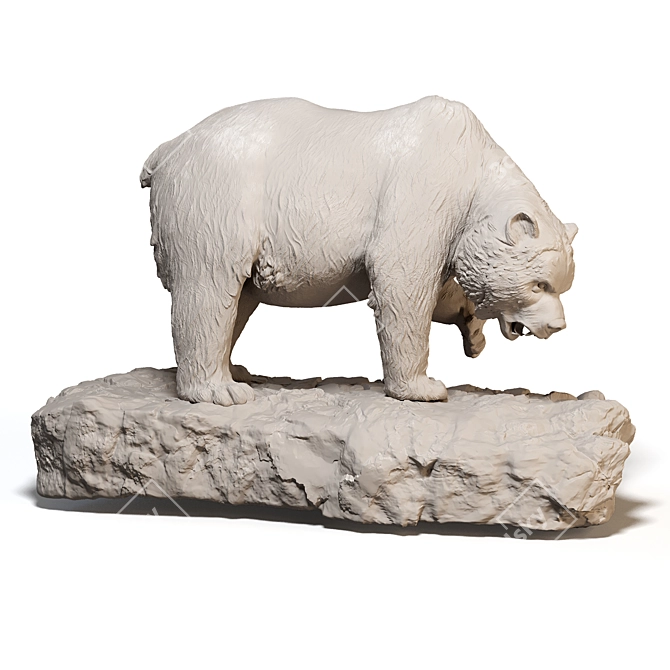 Bear Sculpture 3D Model 3D model image 8