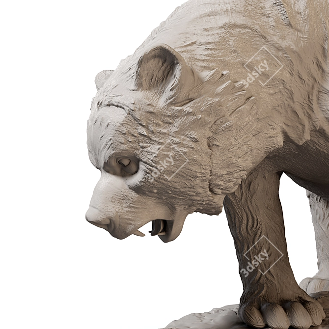 Bear Sculpture 3D Model 3D model image 12