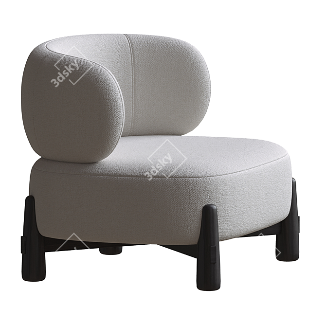 Title: Modern Tetris-Inspired Armchair Design 3D model image 2