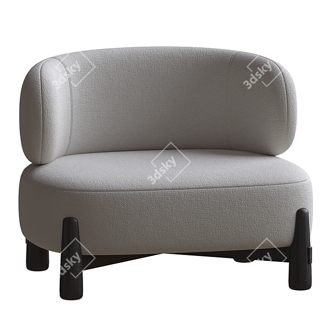 Title: Modern Tetris-Inspired Armchair Design 3D model image 4