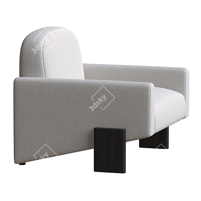 Elegant Sakura Armchair, Exceptional Quality 3D model image 2