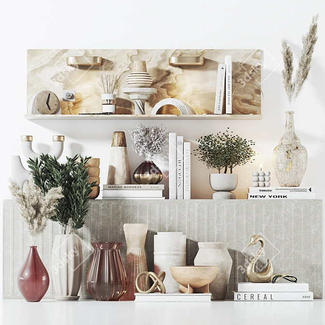 Elegant Decor Set with Lighting 3D model image 1