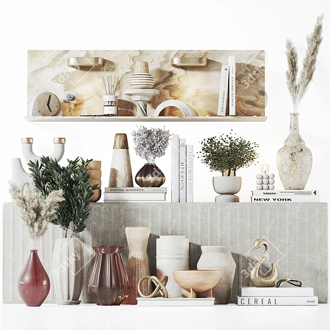 Elegant Decor Set with Lighting 3D model image 5