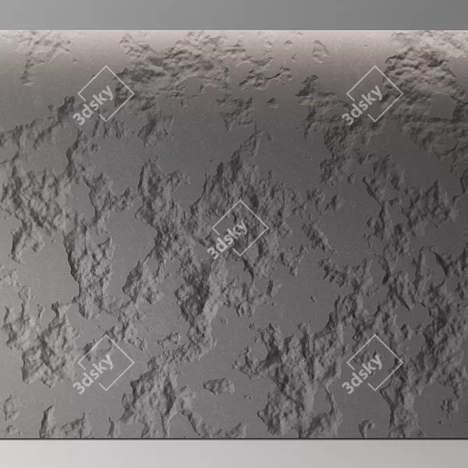 PBR Damaged Concrete Cylinder Texture 3D model image 3