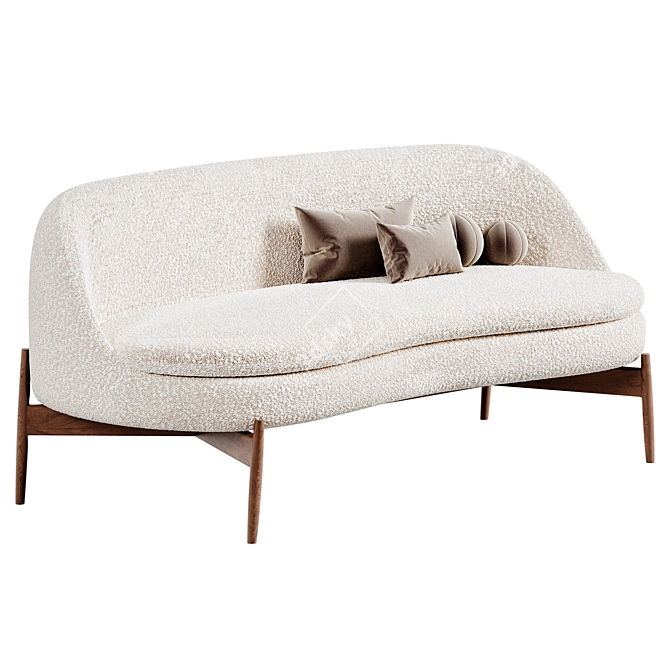 Minimalist Sendai Sofa by Minotti 3D model image 2