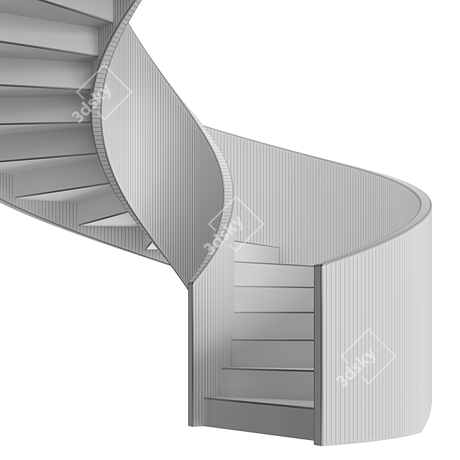 Sleek Spiral Staircase Model 3D model image 6