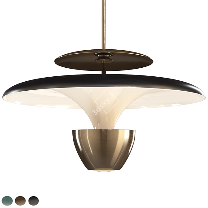 Elegant BERTIL Pendant Lamp 3D model image 1