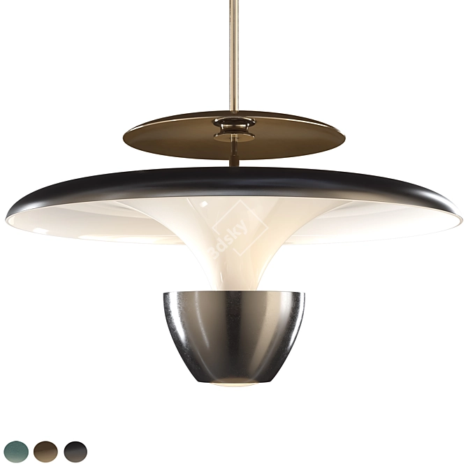 Elegant BERTIL Pendant Lamp 3D model image 2
