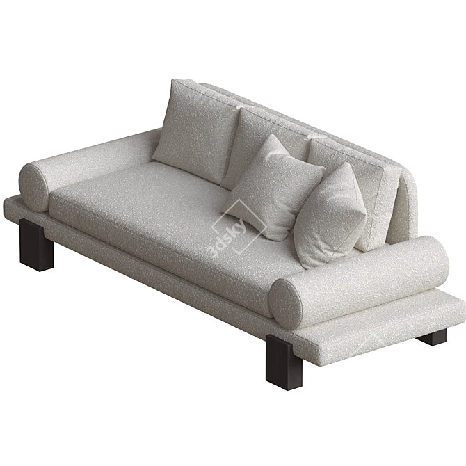 Elegant Azure Sofa for Sale 3D model image 2