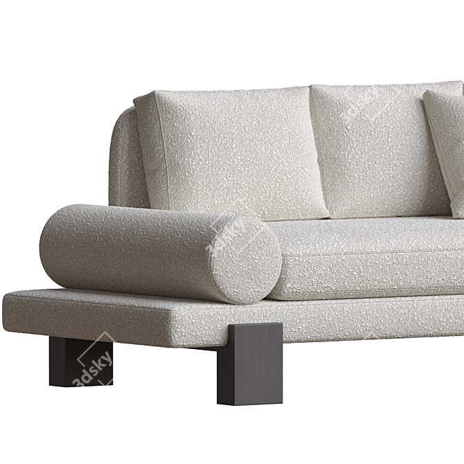 Elegant Azure Sofa for Sale 3D model image 3