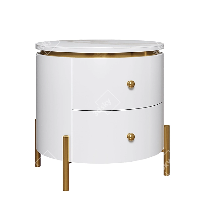 Caramel Bedside Table by Woodenkors 3D model image 1