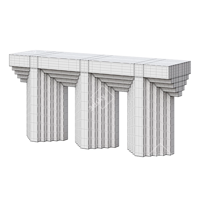 Modern Carmen Console Table: 3D Model 3D model image 7