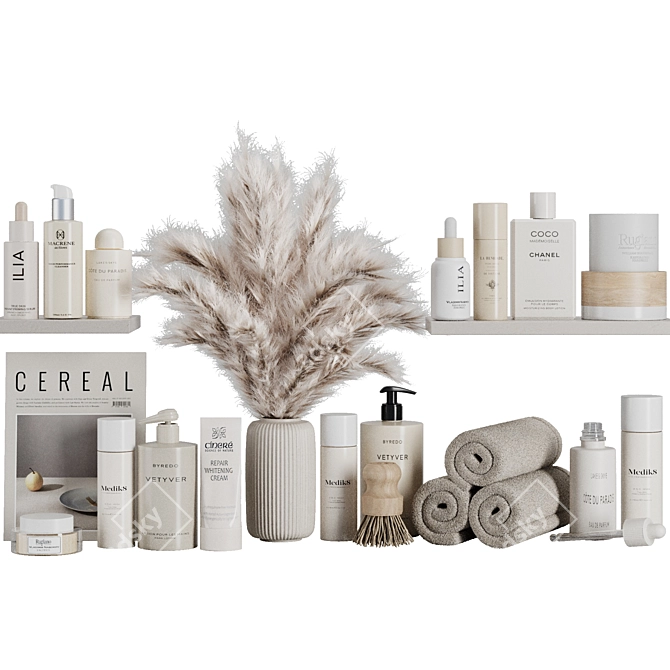 Bathroom Accessories Set V31 3D model image 2