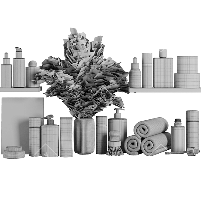 Bathroom Accessories Set V31 3D model image 4
