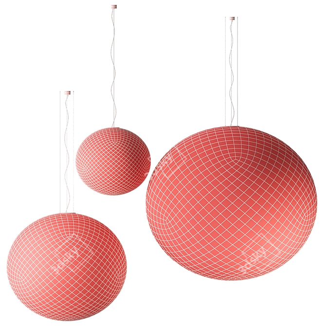 Minimalist Moonglow Pendant Light 3D model image 5