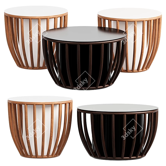 Stylish Frames Expormim Coffee Table 3D model image 1