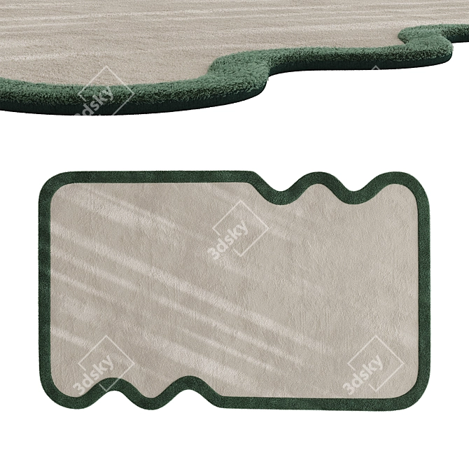 Hand-Tufted Corona Legacy Rug 3D model image 1