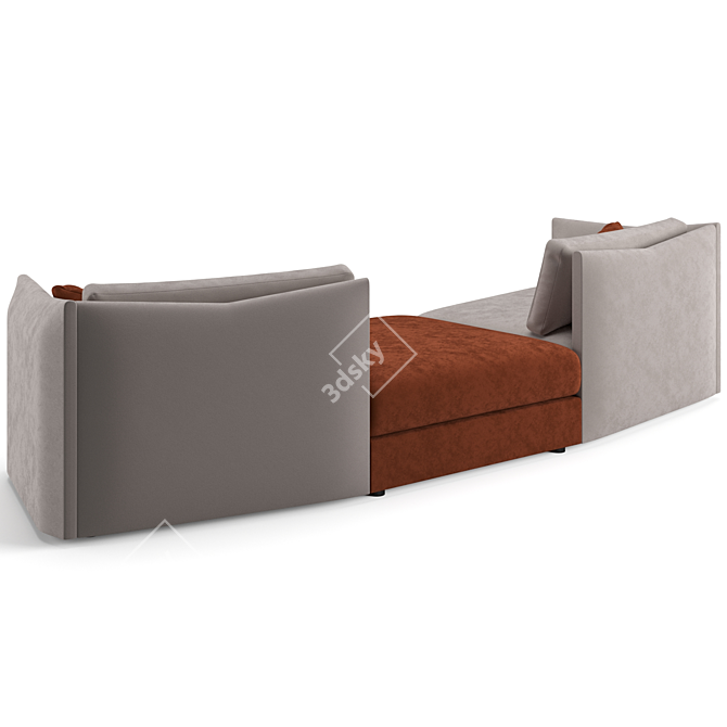 Elegant Trussardi Casa Maryl Sofa 3D model image 3