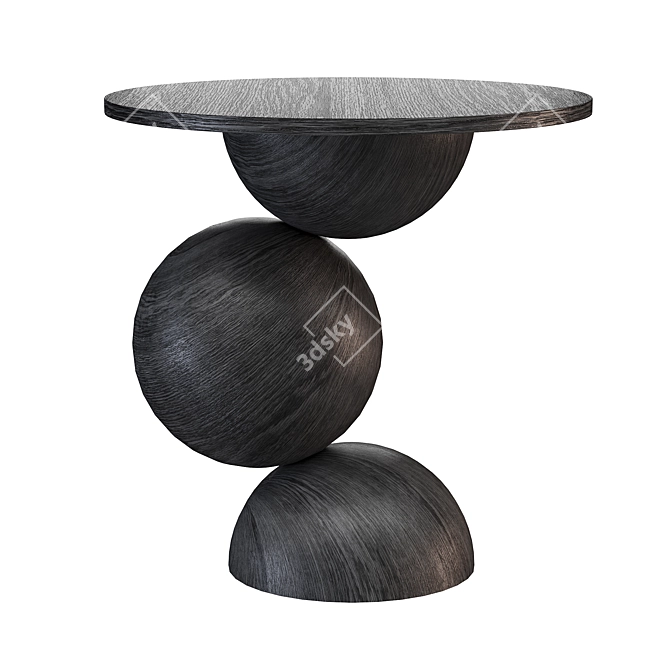 Aogashima Oak Lacquered Table 3D model image 5