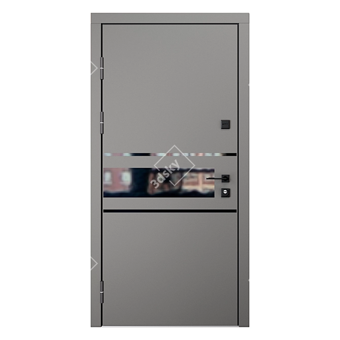 Oscar Metal Entry Door, 900x2050mm 3D model image 5