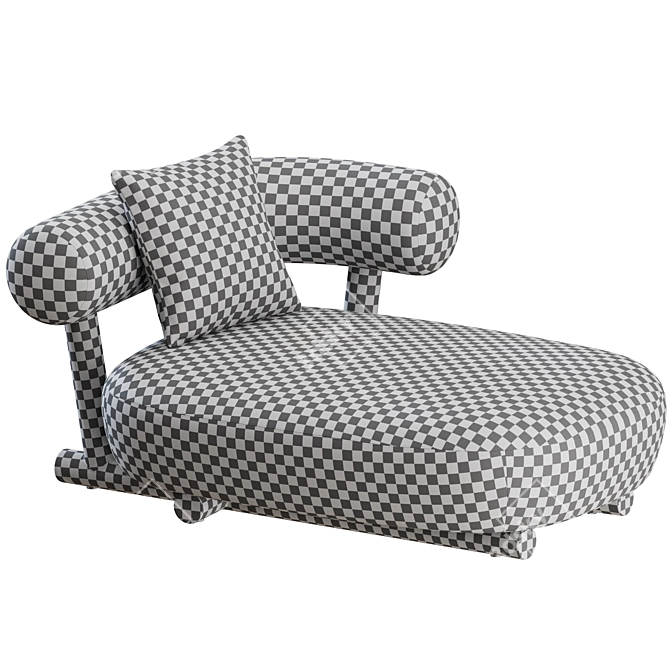 Sleek Pipe Chaise by Moroso 3D model image 3