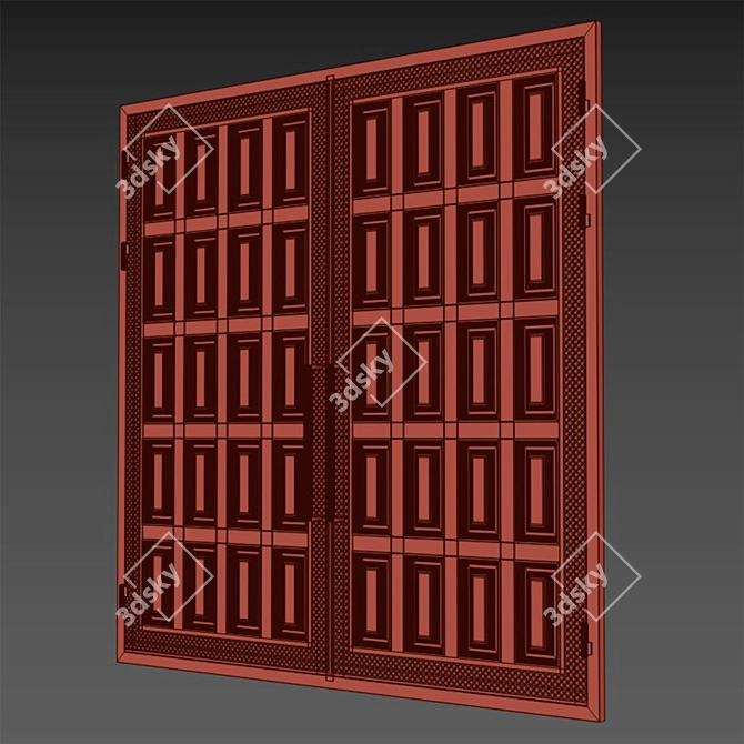 Modern Black Gate 3D Model 3D model image 5