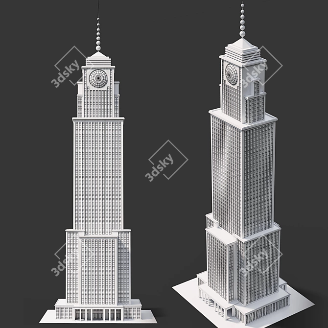 Skyscraper 3D Model Exterior Pack 3D model image 7