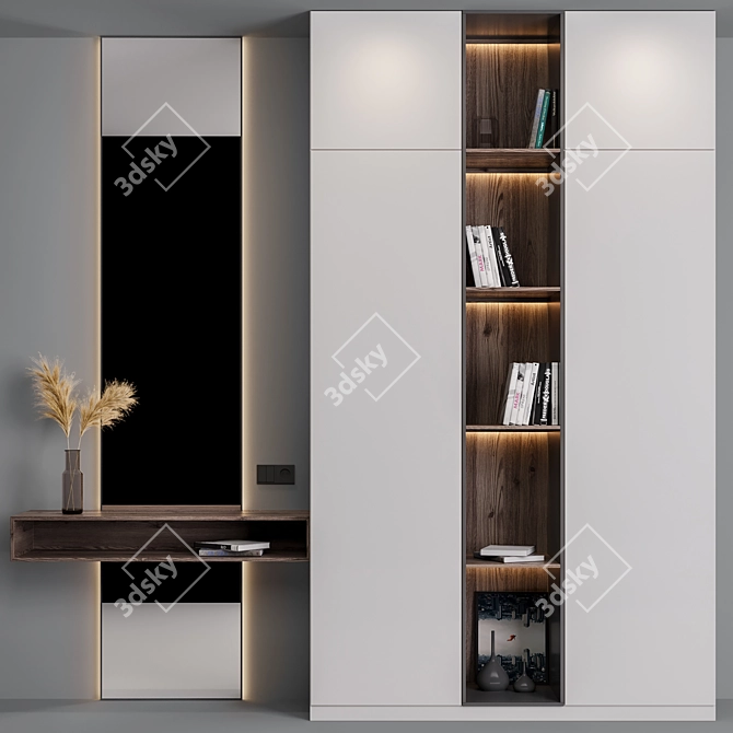 Sleek Entryway Furniture Ensemble 3D model image 1