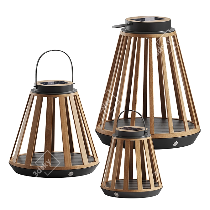 Sonora Solar Outdoor Lamps Set 3D model image 1