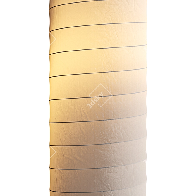 Modern White Paper Floor Lamp 3D model image 4