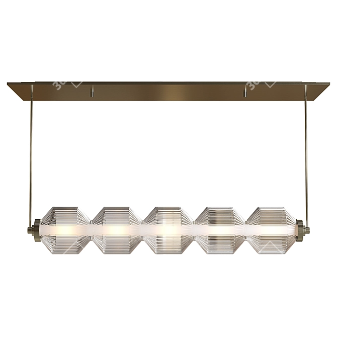 Elegance Defined: Reign Linear Chandelier 3D model image 1