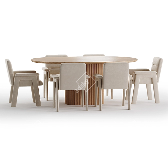 Sophisticated Dining Set 110 3D model image 4