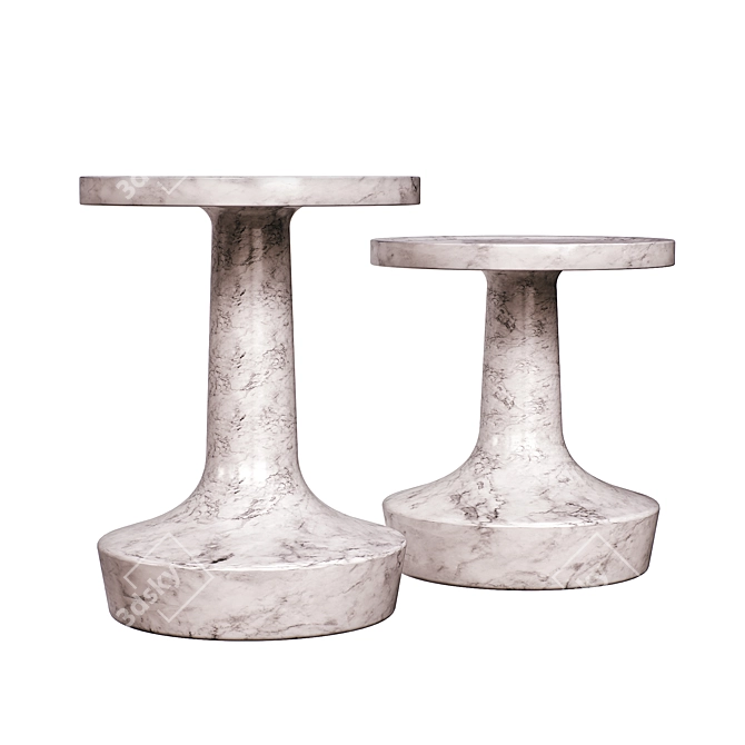 Paola Navone Design Elegance Tables 3D model image 4