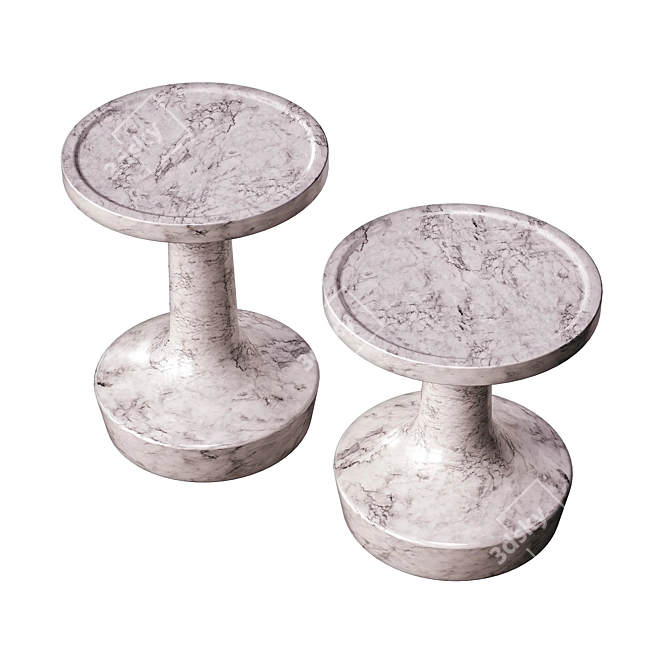 Paola Navone Design Elegance Tables 3D model image 5