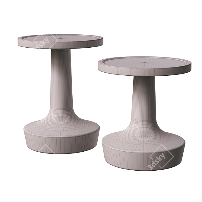 Paola Navone Design Elegance Tables 3D model image 6