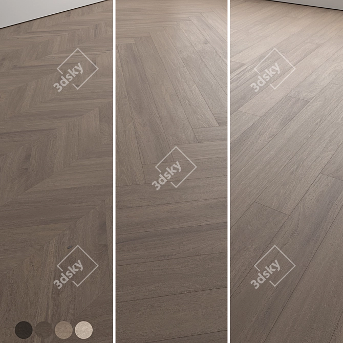 Wooden Floor 3D Model Set 3D model image 1