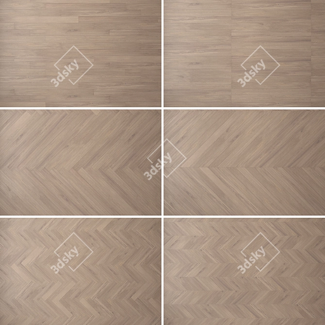 Wooden Floor 3D Model Set 3D model image 2